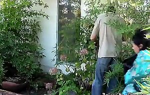 Caught by the gardener peeping in her window