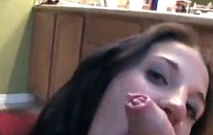 Amateur sucks dick in washroom