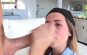 Sweet teen jenna leigh gets mouth full