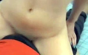 Sexy blonde naked lily lap grinder pov