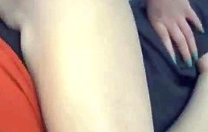 Sexy blonde naked lily lap grinder pov