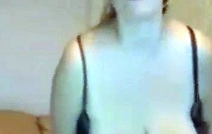Woman with huge tits toying her self