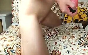 busty 19yo teen redhead loves her dildo