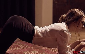 Sexy petite secretary spanked hard and fucked by boss