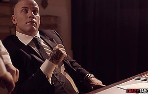 Sexy petite secretary spanked hard and fucked by boss