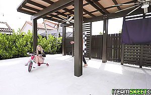 Harlow West models in her cute drag race outfit