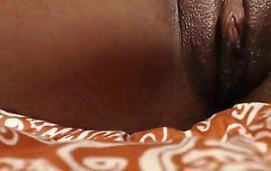 horny ebony teen loves fingering her wet pussy