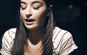 Amazing petite teen tasted a guys huge penis and she rode it