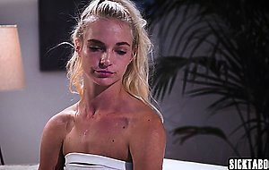 Corrupt stepdad fucked sexy blonde stepdaughter after blowjob