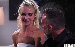 Corrupt stepdad fucked sexy blonde stepdaughter after blowjob