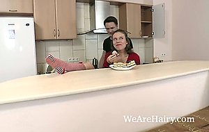 Agneta enjoys a intense fucking from her man in her hairy cunt