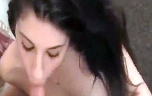 Busty brunette loves intense cock