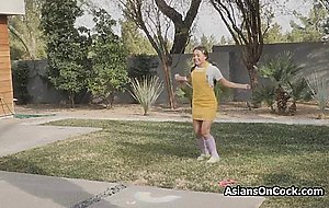 Asian teen fucked hard by neighbor couple