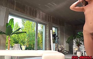 Ladies enjoying a lesbian threesome sex