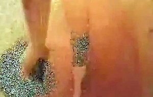 Horny girlfriend fucks bottle