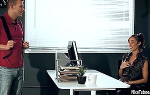 Horny MILF lesbian teacher fucks naive student after cock sucking