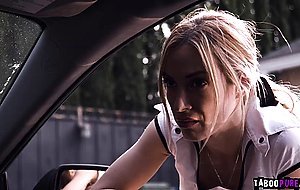 Stud makes Aiden Ashley undress and telss her to fuck them