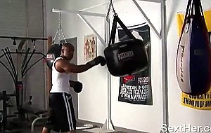 Sara fucks a boxer