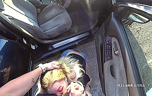 Public sex with a teen blonde