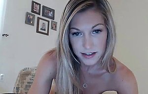 blonde slim teen masturbating and having fun