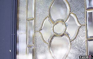 Latina college girl Vienna Black finds guy fapping to her lingerie