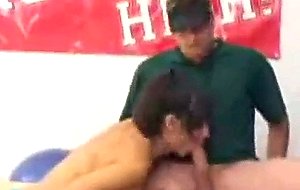 Alana leigh sucking the volleyball coachs cock