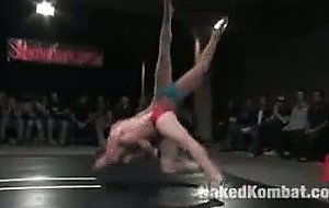 Two naked athletes fight and have sex in front of ...