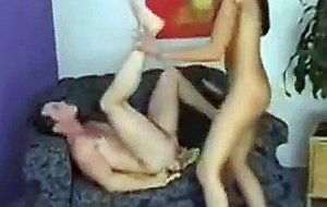 Big tits brunette in mutual fuck scene