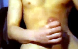 Young boy jerking off in a webcam