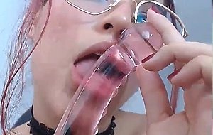 Busty Chick dildoing her wet pussy