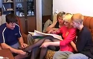 Russian guys and granny 