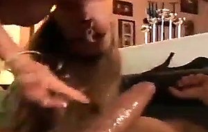 Gorgeous blond makes her own porno video
