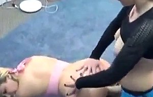 Mariah fucking sweet teen lily with her strapon