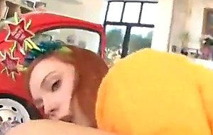 Redhead likes it from behind