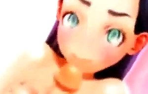 Cute 3d animated hentai tittyfucked