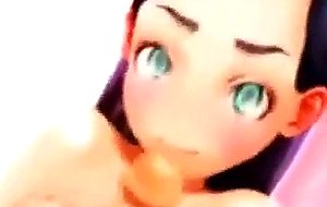 Cute 3d animated hentai tittyfucked