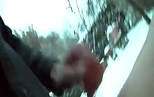 Beautiful blonde fuck in the snow
