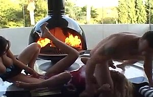 Huge cock for two sizzling honey latinas
