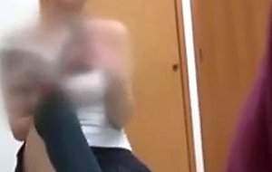 Japanese sweet teen with her man