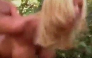 Big boobs body fucked in the woods