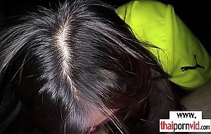 Amateur Thai massage teen Beer kneading her clients shoulders and dick