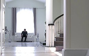 Lucky stud fucks Lily Loves sweet tight milf pussy over the couch