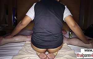 Amateur Thai teen Fon fucking a white dick after an exotic massage