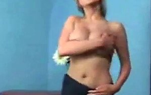 Brittany`s busty towel dance 