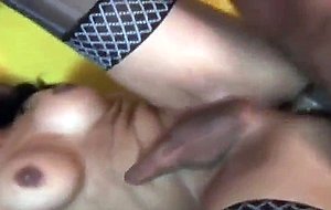 Experienced honey tranny gets intense smashing