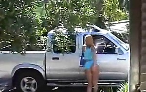 Blonde girl gets anal workout
