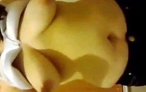 Busty wife plays with her beautifull big boobs