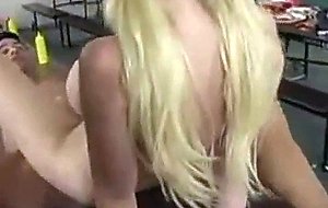 Blond teen fucks for cum