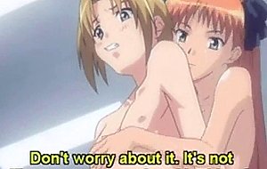 Hentai threesome sucking and riding a dick