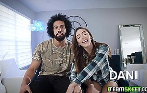 Stud fucking his babe Dani Blu in all kinds of crazy positions
